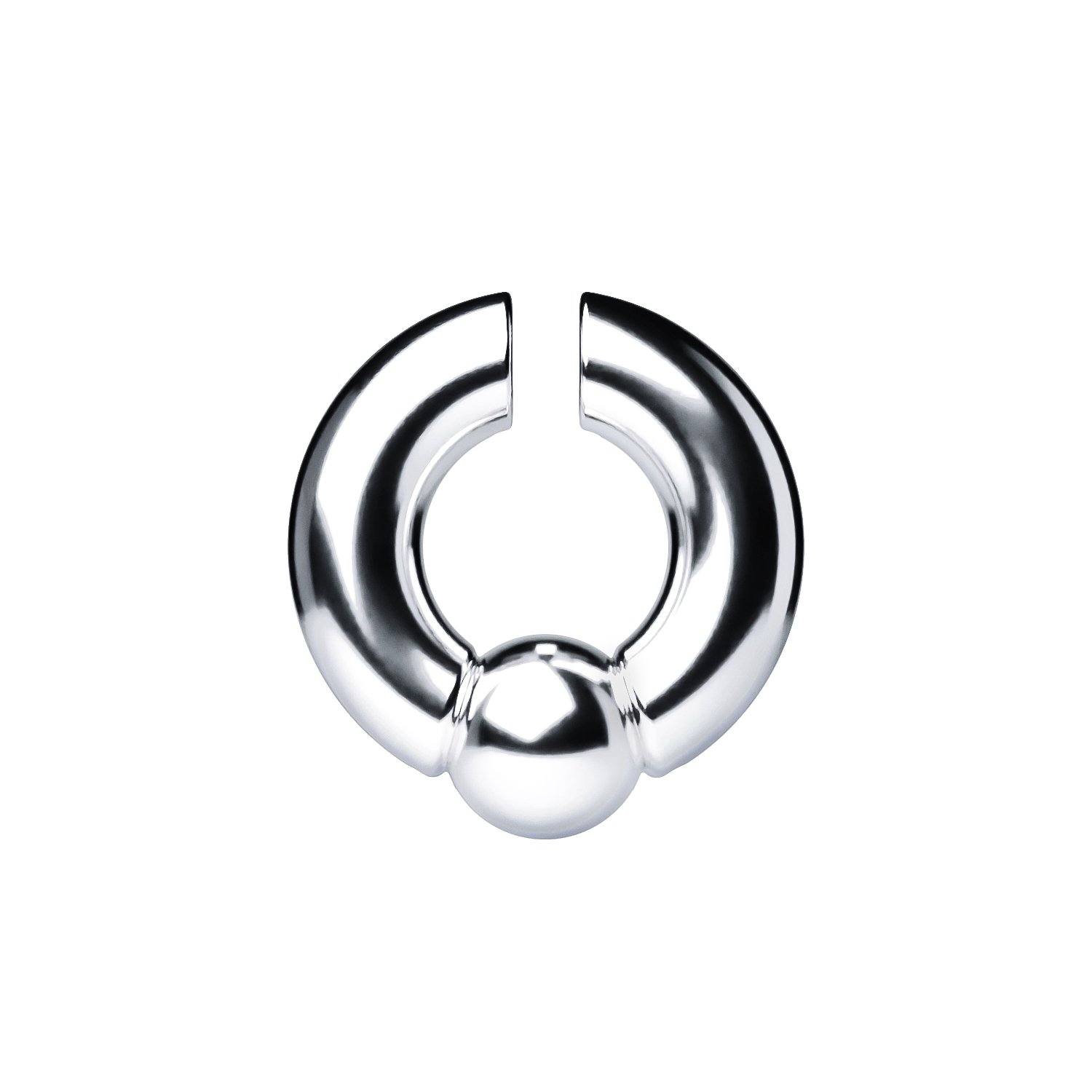 Prince Albert Earring Platinum — KISKA LAB